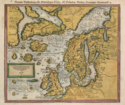 A Map of Iceland circa 1588 by Unknown